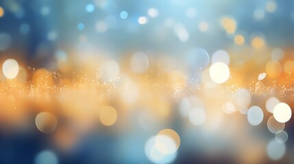 Fototapeta premium Abstract blur bokeh banner background. gold yellow, white silver, bokeh background