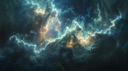 Fototapeta premium Nebula Cloud A Spectacular Display of Celestial Beauty Captured in Stunning Astrophotography