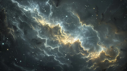 Fototapeta premium Nebula Cloud A Spectacular Display of Celestial Beauty Captured in Stunning Astrophotography