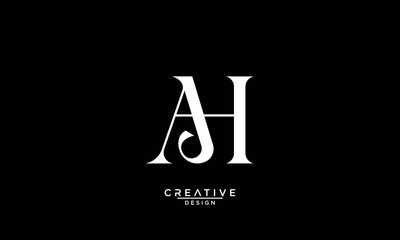 AH, HA, A, H, Abstract Letters Logo Monogram