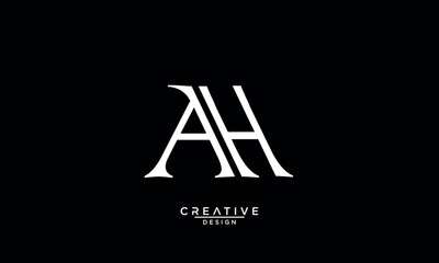 AH, HA, A, H, Abstract Letters Logo Monogram