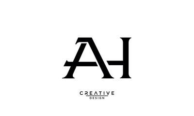 AH, HA, A, H, Abstract Letters Logo Monogram