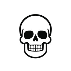 Human skull icon. Vector illustration