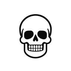 Human skull icon. Vector illustration