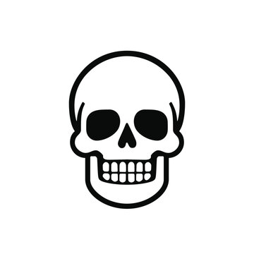 Human skull icon. Vector illustration