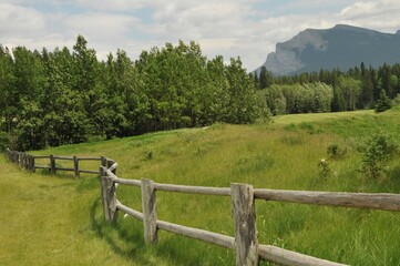 Rural Fence, Canmore, Alberta, Canada