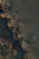 Milky way close up view with nebulae