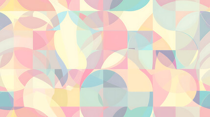 Simple Geometric Abstract Pastel Background - Seamless tile. Endless and repeat print.