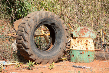 Old and abandoned tires