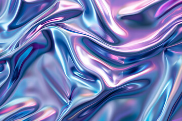 Blue And Purple Abstract Vibrant Iridescent Holographic Background