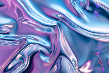 Obraz premium Blue And Purple Abstract Vibrant Iridescent Holographic Background