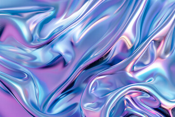 Blue And Purple Abstract Vibrant Iridescent Holographic Background