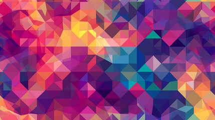 Fototapeta premium abstract background with colorful triangles - Seamless tile. Endless and repeat print.