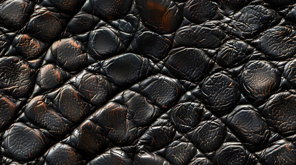 black leather texture background - Pebbled close-up - Seamless tile. Endless and repeat print.