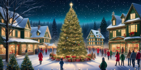 weihnachtsbaum mit geschenken