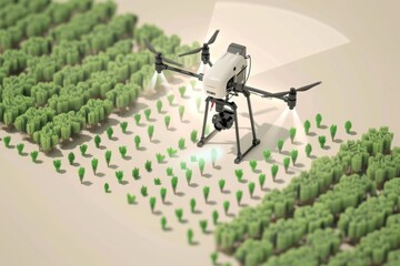 Sustainable in a 4k vineyard utilize drone technology for crop evaluation, showcasing digital agriculture transformation