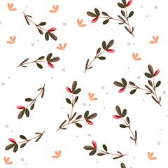 Floral print, seamless pattern in vector. Ideal for printing on fabric or paper. Colorful and elegant, tropical theme for spring and summer collection.