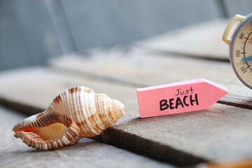 Just Beach, summer time concept.