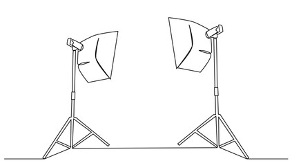Continuous Soft Box Light Isolated. Concept photography,business,digital vector illustration 1