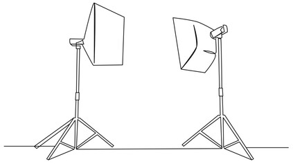 Continuous Soft Box Light Isolated. Concept photography,business,digital vector illustration