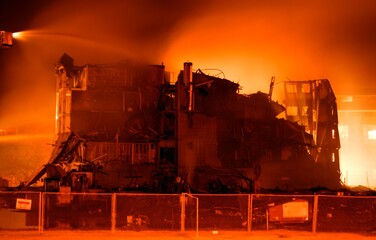 A Building On Fire