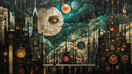 Fototapeta premium Vision of a Surreal Metropolis
