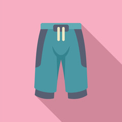 Modern vector illustration of sport shorts with a pink background, perfect for fashion and sports design