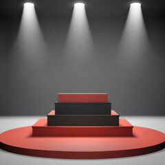 Fototapeta premium Simple modern podium background, Generative AI