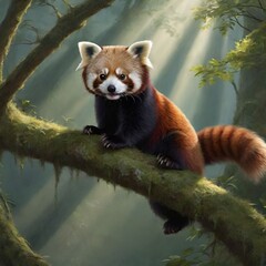 Fototapeta premium Red Panda in the Himalayan Forests