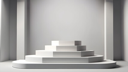 Simple modern podium background, Generative AI