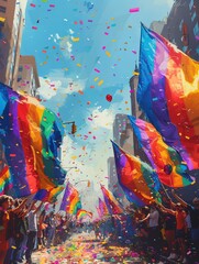 Pride day background for pride month flyer diversity wallpaper lgbtq flag