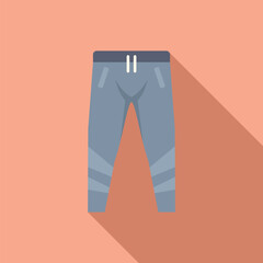 Vector illustration of stylish sports leggings on a soft pink background