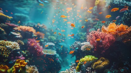 reef awareness day background concept, copy space