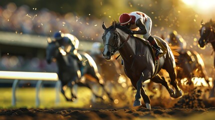 Fototapeta premium belmont stakes 3d illustration