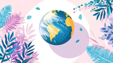 Naklejka premium Our planet is a beautiful and fragile place