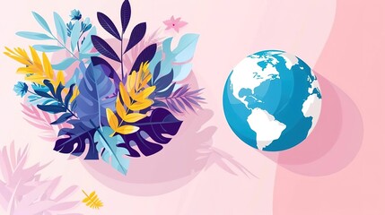 Naklejka premium Our planet is a beautiful place, full of life and wonder. Let's all do our part to protect it.