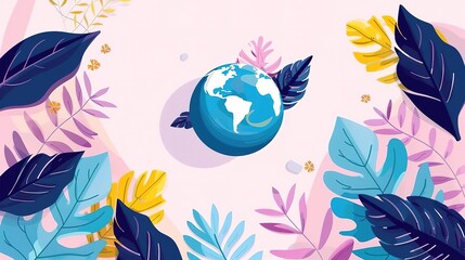 A beautiful illustration of a healthy planet Earth