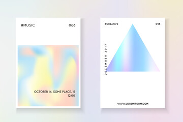 Color Foil. Crystal Effect. Gradient Poster. Graphic Concept. Pink 1980 Cover. Colourful 90s Backdrop. Minimal Mesh. Blue Color Foil