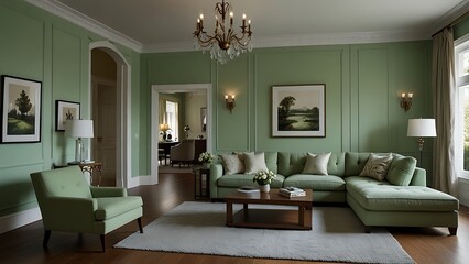luxury modern living room illustration