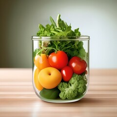 fresh vegetables in a glass bowl