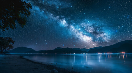 Majestic Starry Sky Long Exposure Unveiling the Celestial Majesty in Mesmerizing Detail