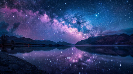 Majestic Starry Sky Long Exposure Unveiling the Celestial Majesty in Mesmerizing Detail