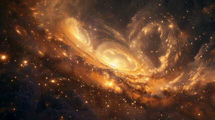 Naklejka premium Nebula and Star Cluster Capturing the Beauty of the Cosmos in Vivid Detail