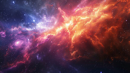 Obraz premium Radiant Cosmic Tapestry Capturing the Stunning Beauty and Power of a Stellar Explosion in Mesmerizing Detail