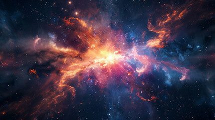 Radiant Cosmic Tapestry Capturing the Stunning Beauty and Power of a Stellar Explosion in Mesmerizing Detail