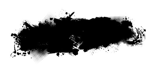 Abstract black blot object. hand drawing. Not AI. Vector illustration