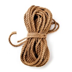 Rope rope brown isolated on white background  