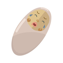 Baby crying icon clipart avatar logotype isolated vector illustration