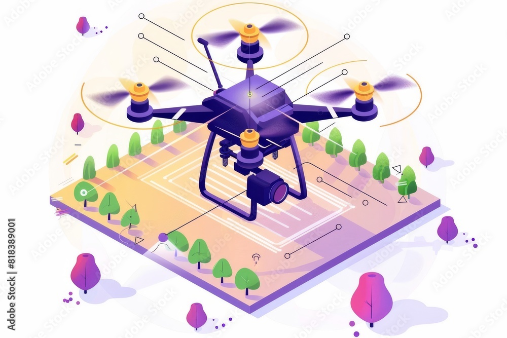 Poster efficient precision in agriculture drone applications over corn fields, enhanced by smart aerial tec
