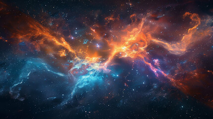 Naklejka premium Stars Nebula in Space Capturing the Awe-Inspiring Beauty of the Cosmos in Stunning Detail